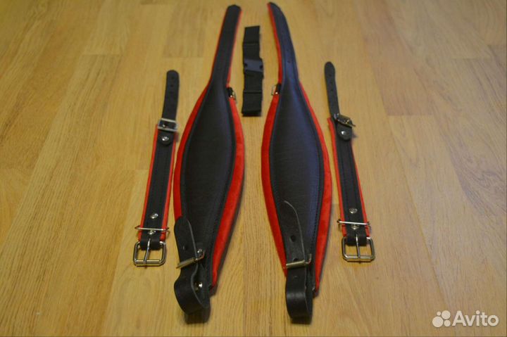 Кожаные ремни на аккордеон, баян Итальянский стиль