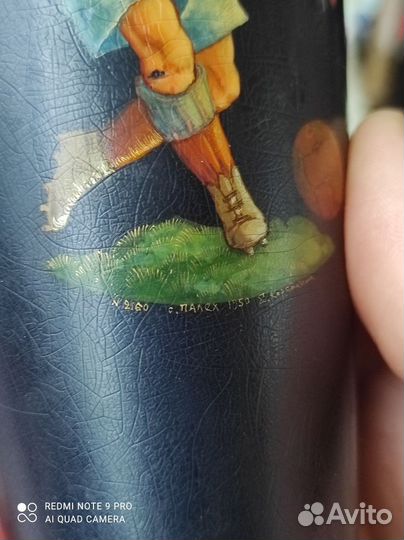 Кубок спортивный серебро ручная роспись 1950 г