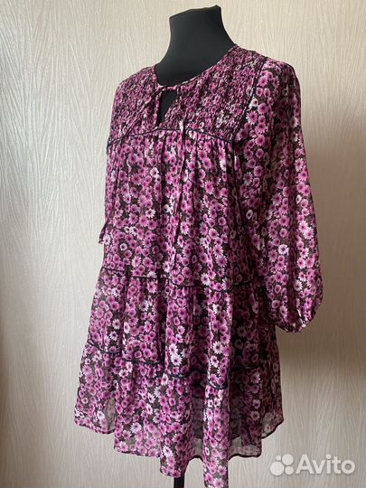 Шифоновое платье короткое Bershka 44 р