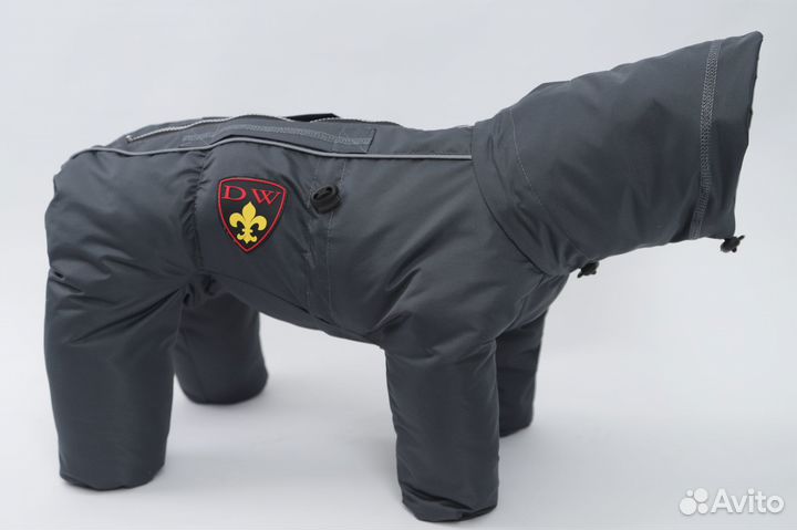 Дождевик DW AIR для собак мелк и ср пород, серый