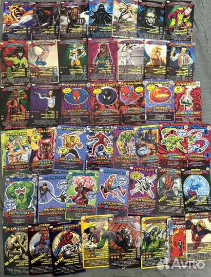 Человек Паук герои и злодеи карточки 444 штуки