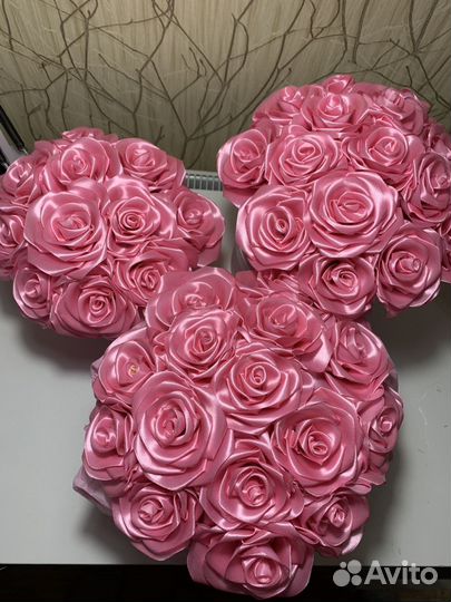 Розы из ленты