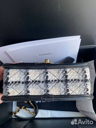 Сумка chanel flap bag твидовая оригинал