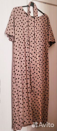 Платье в горошек вискоза 54
