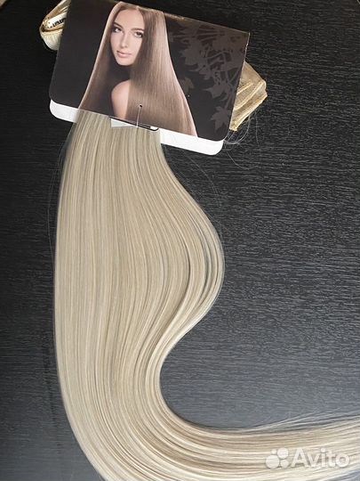 Волосы на заколках 70 см блонд