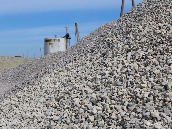 Щебень белый 40 фракции от трех кубов