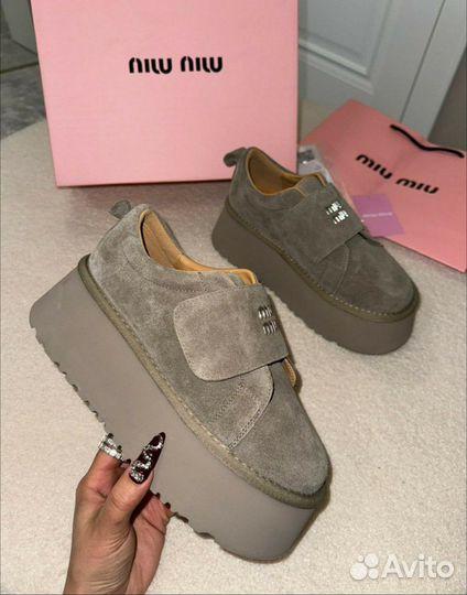 Ботинки Miu Miu на платформе женские 36-40