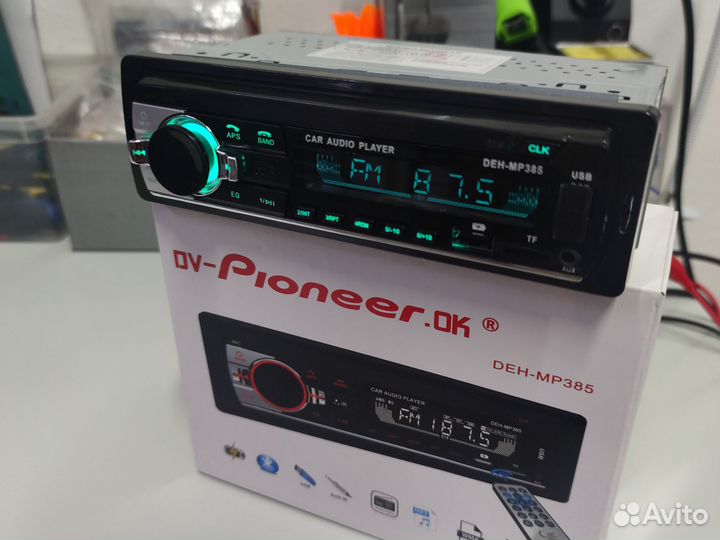 Магнитола Pioneer.ok 385, UDB/Bluetooth/зарядное