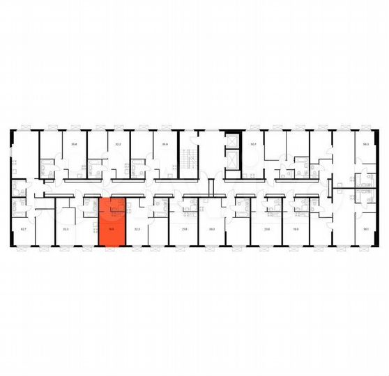 Квартира-студия, 19,9 м², 5/16 эт.