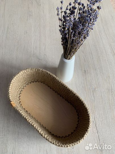 Корзина из джута с баночками для специй