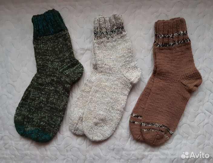 Новые носки вязаные мужские, ручная работа