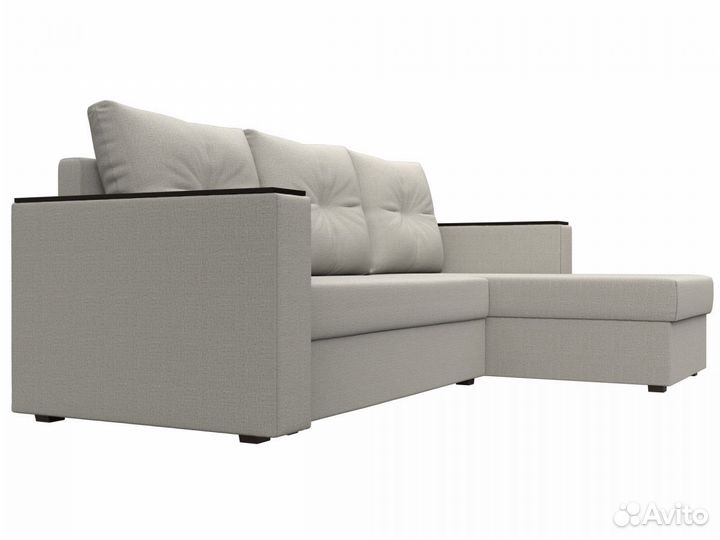 Диван угловой Атланта Лайт Б-С правый угол, рогожка, амур бежевый