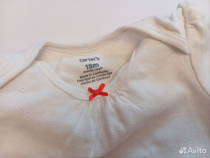 Летний комплект carters боди шорты блузка 86