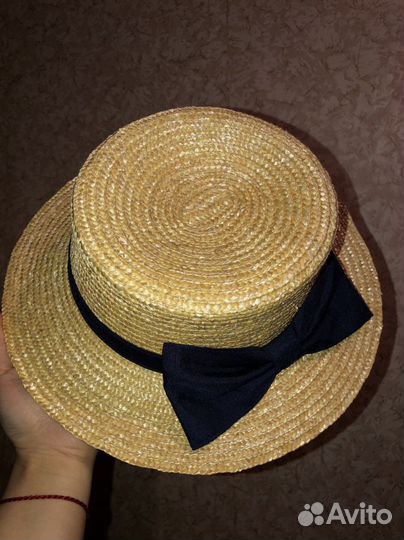 Шляпа женская соломенная