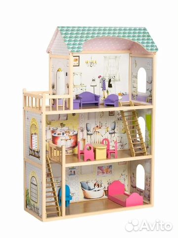 Новый кукольный домик с мебелью