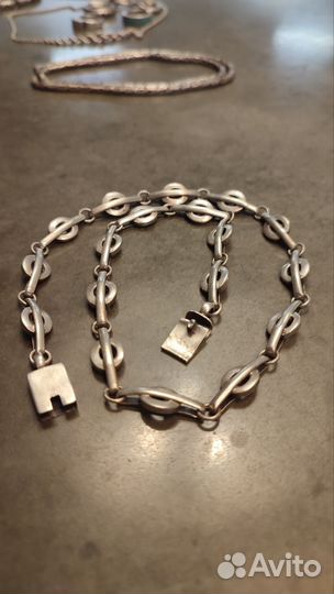 Цепь, кольца и браслет серебряные