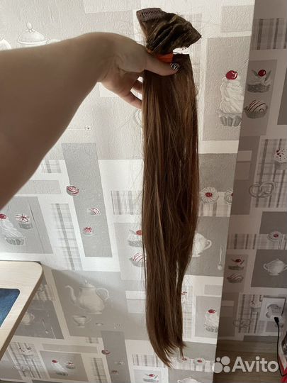 Волосы на заколках термо