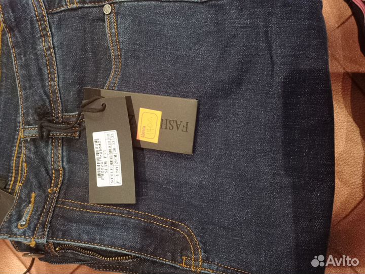 Джинсы женские тёмно-синие широкие 52 54