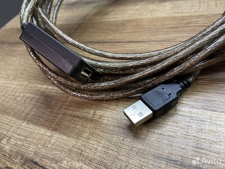 Кабель USB 2.0, 10 метров
