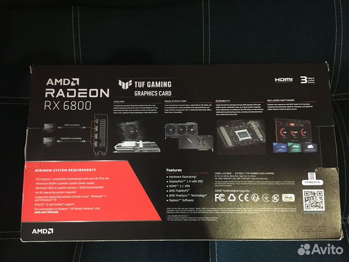 Asus AMD Radeon RX 6800 TUF Gaming 16GB gddr6