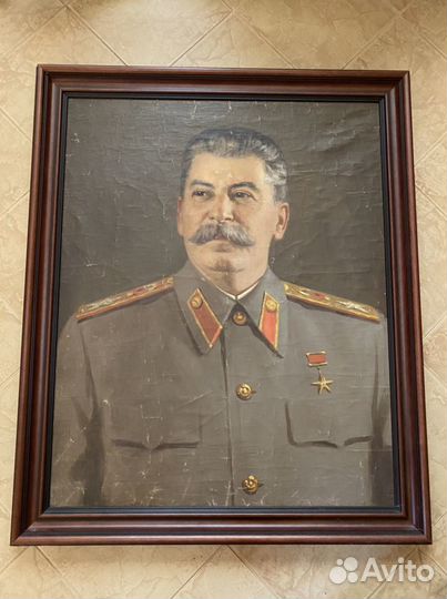 Портрет Сталина. Холст, масло