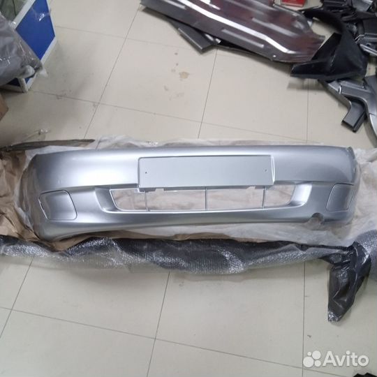 Бампер передний Калина цвет Серебристо-бежевый