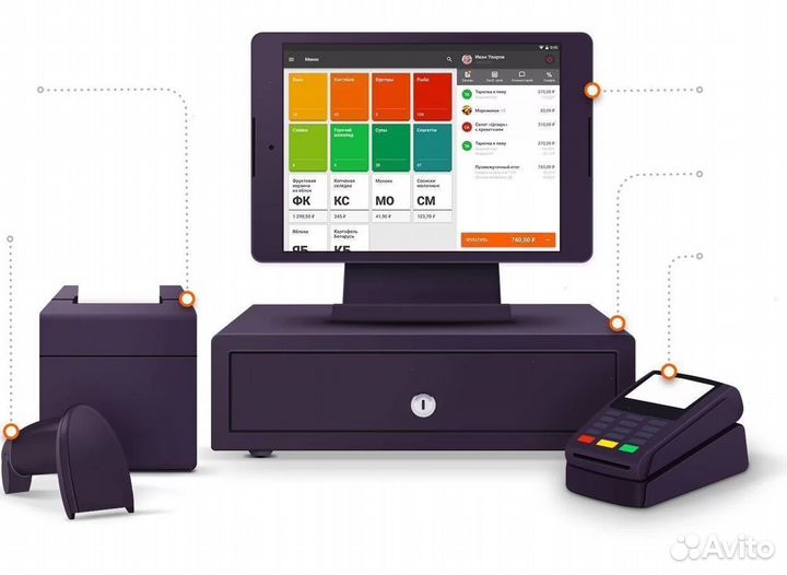 Касса б/у для магазина 1С / сбис обучение под ключ