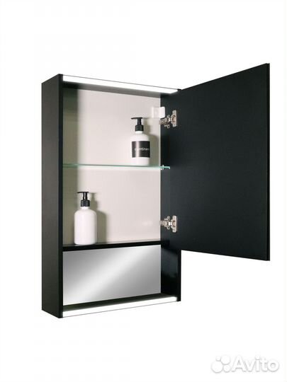 Зеркало-шкаф Reflection Box Black LED 600х800 RF2