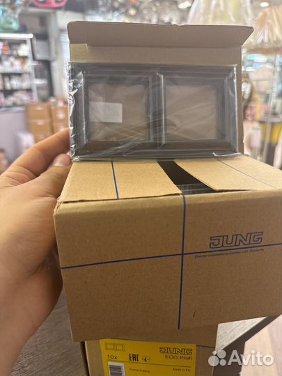 Рамка 2 поста Jung, антрацит, EPD482AN