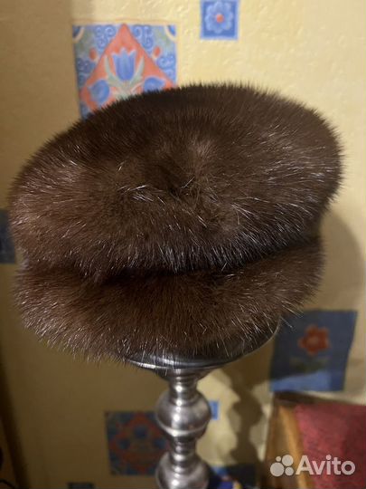 Норковая шапка кепка женская, размер 56-57