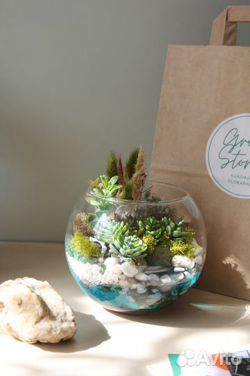 Флорариум Шар с озером