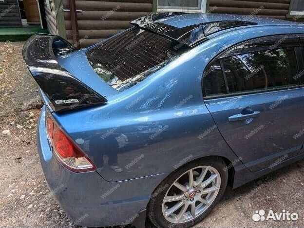 Комплект спойлер козырек Honda Civic 8 FD 4D