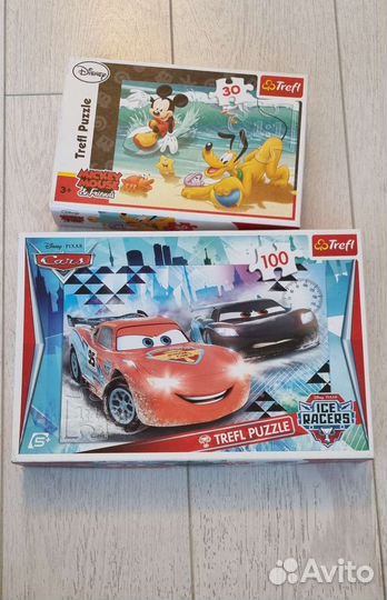 Пазлы молния маквин и микки маус