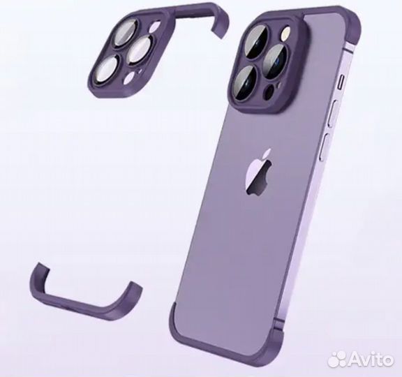 Бампер iPhone 14 pro max + защитное стекло