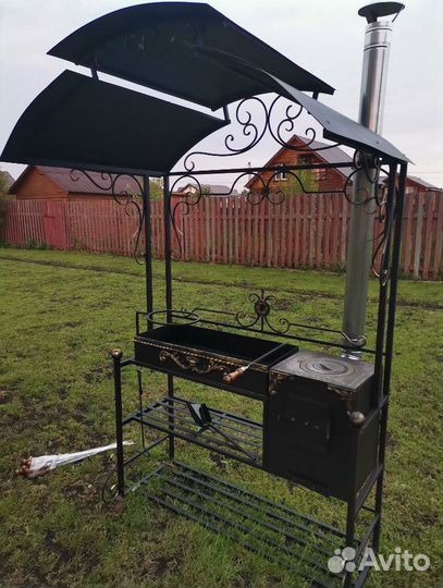 Мангал с печью