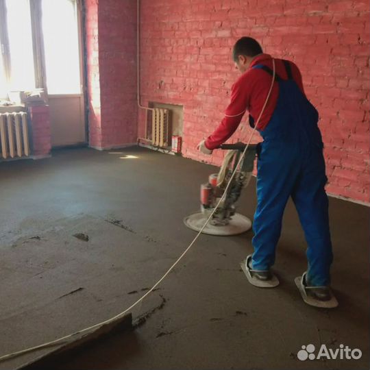 Механизированная стяжка пола под ключ, от 50м2