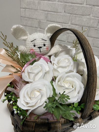 Букет из мыльных роз