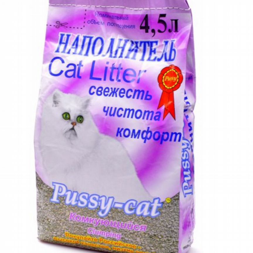 Pussy-cat наполнитель комкующийся для кошек, 4,5 л