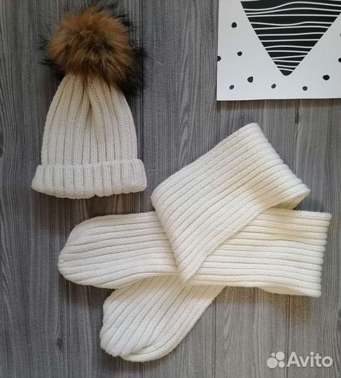 Шапка и шарф для девочки