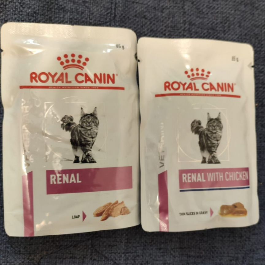 Влажный корм для кошек royal canin renal, vetlife