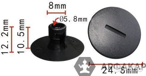 Крепёж автомобильный, пистон, клипса Citroen, Peug