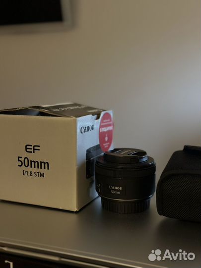 Объектив canon 50mm EF f 1.8 stm