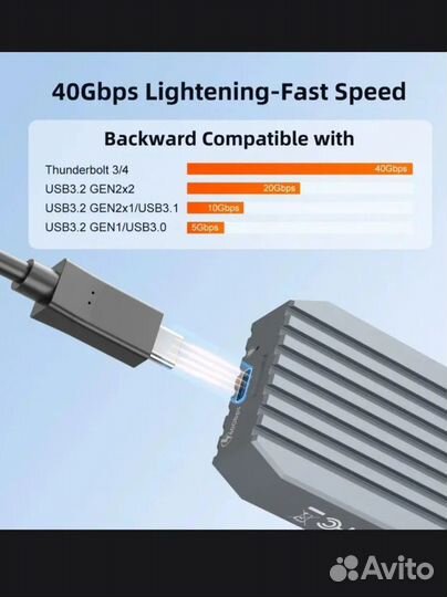 Корпус для SSD m2 40 Гбит/с thunderbolt 4