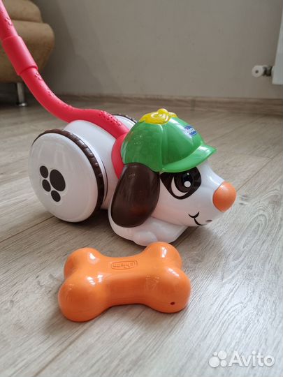 Игрушка каталка с ручкой Собака -детектив 