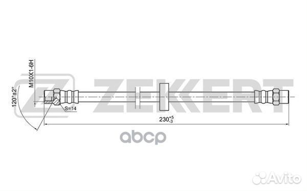 Шланг тормозной задний левый Audi 80 III IV V