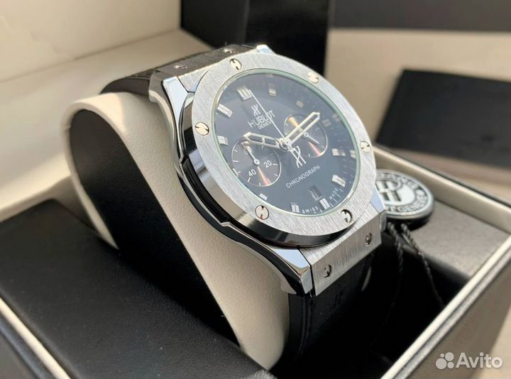 Часы мужские Hublot silver