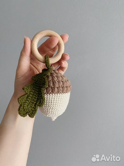Погремушка грузунок вязаная в наличии и на заказ