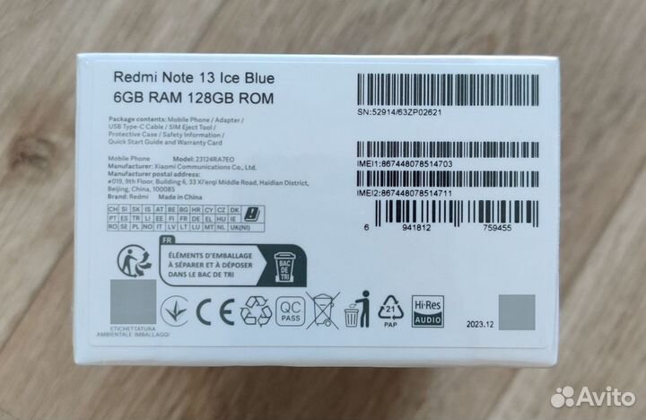 Xiaomi Redmi Note 13 4G, 6/128 ГБ