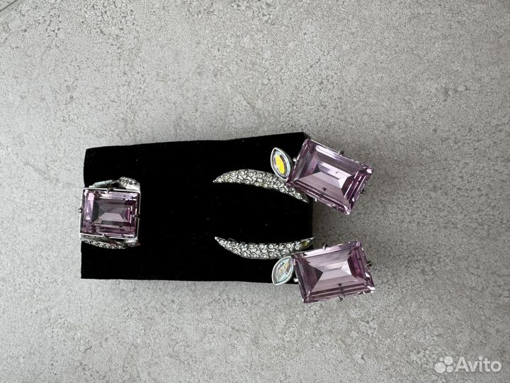 Комплект серьги и кольцо Swarovski