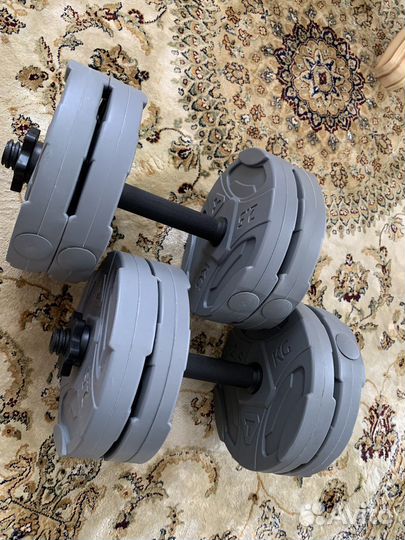 Гантели и блины 5 кг Торнео новые